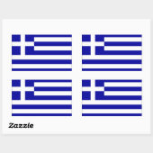 ギリシャ国旗 長方形シール (シート)