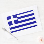 ギリシャ国旗 長方形シール (封筒)