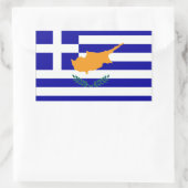 ギリシャ国旗 長方形シール (バッグ)