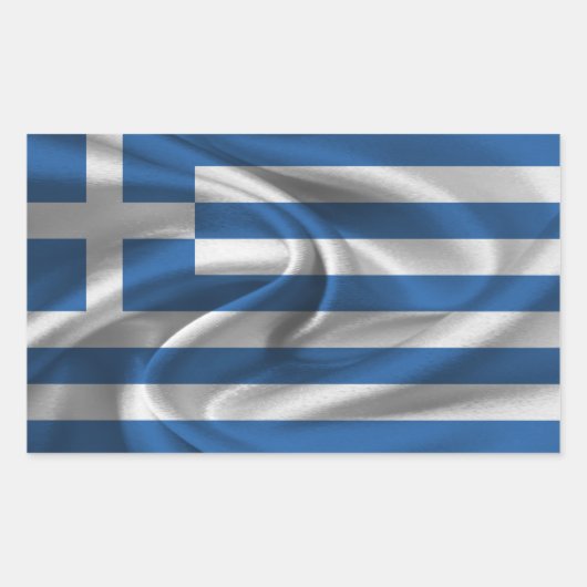 ギリシャ国旗 長方形シール (正面)