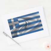 ギリシャ国旗 長方形シール (封筒)