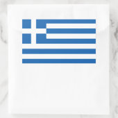 ギリシャ国旗 長方形シール (バッグ)
