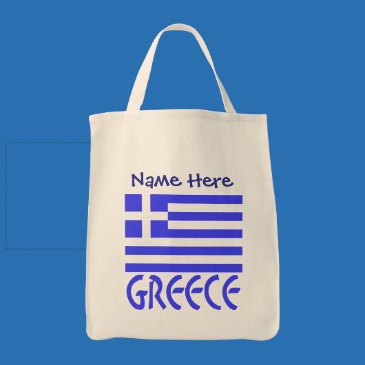ギリシャ国旗 青 カスタマイズ トートバッグ