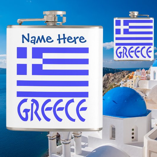 ギリシャ国旗 青 カスタマイズ フラスク
