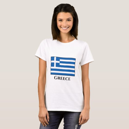 ギリシャ国旗 Tシャツ (正面フル)