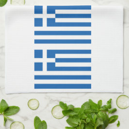 ギリシャ国旗Greece Blue White 4Eleniキッチンタオル キッチンタオル