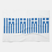ギリシャ国旗Greece Blue White 4Eleniキッチンタオル キッチンタオル (横)