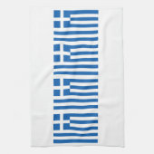 ギリシャ国旗Greece Blue White 4Eleniキッチンタオル キッチンタオル (縦)