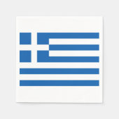 ギリシャ国旗Greece Blue White Paper Napkin スタンダードカクテルナプキン (正面)