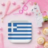 ギリシャ国旗Greece Blue White Paper Napkin ペーパープレート (パーティー)