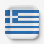 ギリシャ国旗Greece Blue White Paper Napkin ペーパープレート (正面)