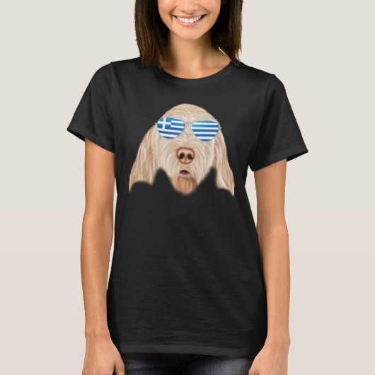 ギリシャ国旗Spinoni Italiani Dogギリシャ国旗 Tシャツ (正面)