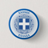 ギリシャ国章 サークル型  缶バッジ (正面)