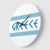 ギリシャ国記号名文字ギリシャ ラージ壁時計 (傾斜)