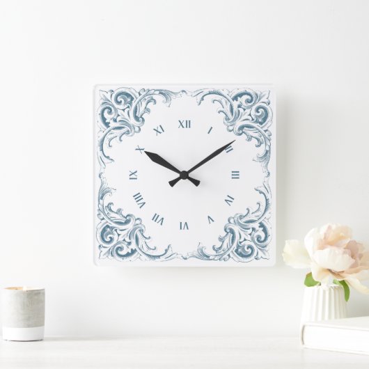 ギリシャ地中海のの装飾 スクエア壁時計 (ホーム)