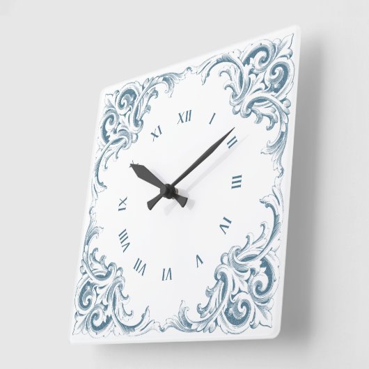 ギリシャ地中海のの装飾 スクエア壁時計 (傾斜)