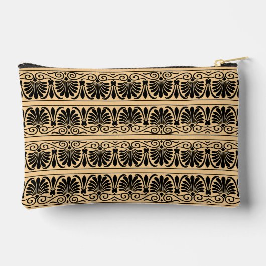 ギリシャ地中海のアラベスク模様ブラウン アクセサリーポーチ (裏面)