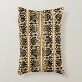 ギリシャ地中海のアラベスク模様ブラウン アクセントクッション (正面(垂直))