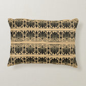 ギリシャ地中海のアラベスク模様ブラウン アクセントクッション (裏面)