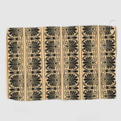 ギリシャ地中海のアラベスク模様ブラウン ゴルフタオル (横)