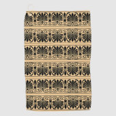 ギリシャ地中海のアラベスク模様ブラウン ゴルフタオル (正面)