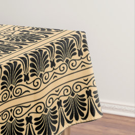 ギリシャ地中海のアラベスク模様ブラウン テーブルクロス