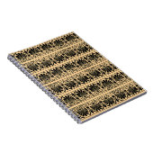 ギリシャ地中海のアラベスク模様ブラウン ノートブック (右側)