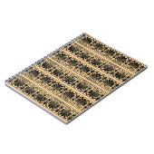 ギリシャ地中海のアラベスク模様ブラウン ノートブック (左側)