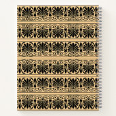 ギリシャ地中海のアラベスク模様ブラウン ノートブック (裏面)