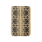 ギリシャ地中海のアラベスク模様ブラウン バスマット (正面縦)