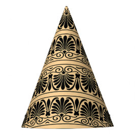 ギリシャ地中海のアラベスク模様ブラウン パーティーハット