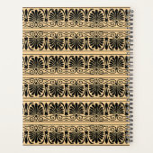 ギリシャ地中海のアラベスク模様ブラウン プランナー手帳 (裏面)