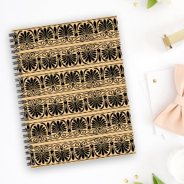 ギリシャ地中海のアラベスク模様ブラウン プランナー手帳