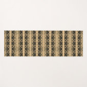 ギリシャ地中海のアラベスク模様ブラウン ヨガマット (正面(横))