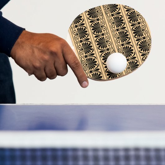 ギリシャ地中海のアラベスク模様ブラウン 卓球ラケット (インサイチュ)