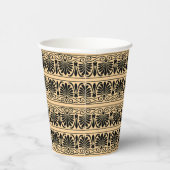 ギリシャ地中海のアラベスク模様ブラウン 紙コップ (右)