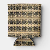 ギリシャ地中海のアラベスク模様ブラウン 缶クーラー (正面)