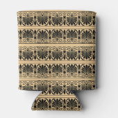 ギリシャ地中海のアラベスク模様ブラウン 缶クーラー (裏面)