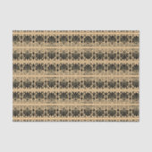 ギリシャ地中海のアラベスク模様ブラウン 薄葉紙 (正面)