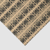 ギリシャ地中海のアラベスク模様ブラウン 薄葉紙 (詳細)
