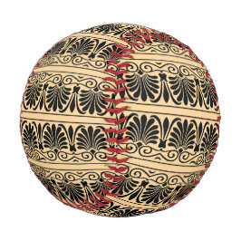 ギリシャ地中海のアラベスク模様ブラウン 野球ボール