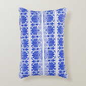 ギリシャ地中海のアラベスク模様ブルー アクセントクッション (正面(垂直))