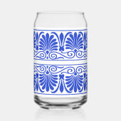 ギリシャ地中海のアラベスク模様ブルー ガラス缶 (裏面)