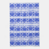 ギリシャ地中海のアラベスク模様ブルー キッチンタオル (縦)