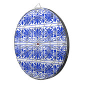 ギリシャ地中海のアラベスク模様ブルー ダーツボード (正面右)