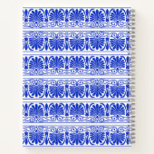 ギリシャ地中海のアラベスク模様ブルー ノートブック (裏面)