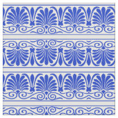 ギリシャ地中海のアラベスク模様ブルー ファブリック (クローズアップ)