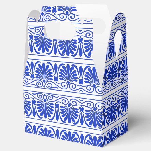 ギリシャ地中海のアラベスク模様ブルー フェイバーボックス (オープン)