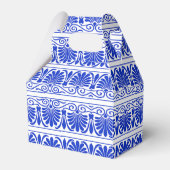 ギリシャ地中海のアラベスク模様ブルー フェイバーボックス (正面サイド)