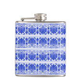 ギリシャ地中海のアラベスク模様ブルー フラスク (正面)